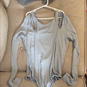 Blanc Blue Open Back Bodysuit